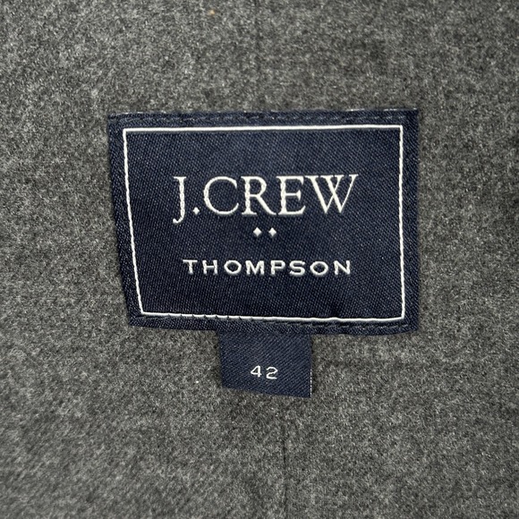 J Crew Blazer Mens 42 Gray Thompson Sport Coat Jacket Cotton Style J4299 NWT - Picture 10 of 13
